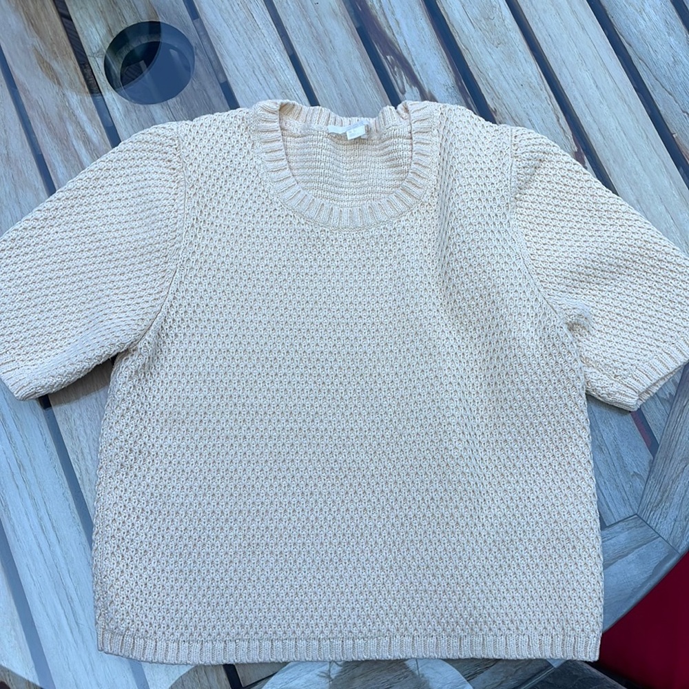Cos cropped knit shirt cream